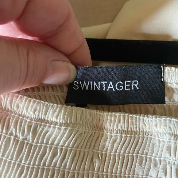 Swintager Beige Peasant Dress - Picture 8 of 12